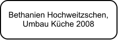 Bethanien Hochweitzschen,  Umbau Kche 2008