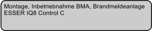 Montage, Inbetriebnahme BMA, Brandmeldeanlage  ESSER IQ8 Control C