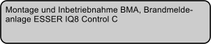 Montage und Inbetriebnahme BMA, Brandmelde- anlage ESSER IQ8 Control C