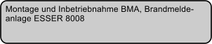 Montage und Inbetriebnahme BMA, Brandmelde- anlage ESSER 8008