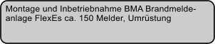 Montage und Inbetriebnahme BMA Brandmelde- anlage FlexEs ca. 150 Melder, Umrstung